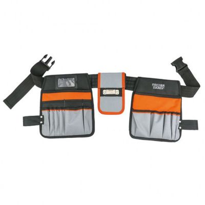 Ceinture porte-outils - FISCHER DAREX - Noir et Orange - Pratique - Robuste - Taille ajustable