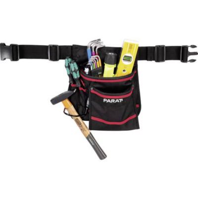 Ceinture porte-outils Parat Parabelt M 5990835991, nylon résistant, 6 poches, porte-marteau métallique
