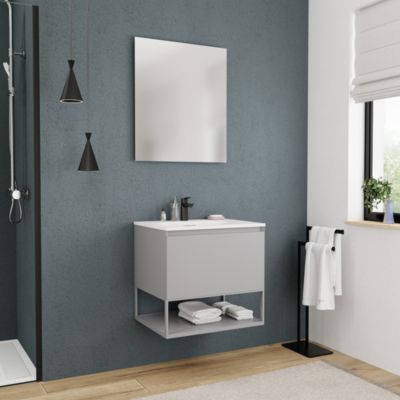 Ceramia  meuble de salle de bain Ceramia 60 cm, gris perle (CERAMIA-1LG60)