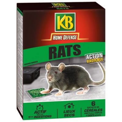 Céréales fortes anti-souris et anti-rats 6 pièces RODI CLAC