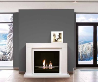 Chéminée bio-éthanol UDINE 2.5 kw blanc