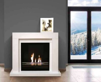 Chéminée bio-éthanol UDINE 2.5 kw blanc