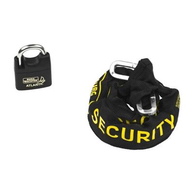Chaîne antivol - BURG WACHTER - SKM 6/60/NI40 - 60 cm, acier carré cémenté 6 mm, cadenas inox marin