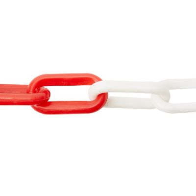 Chaîne de signalisation rouge et blanche ø6 mm x 10 m