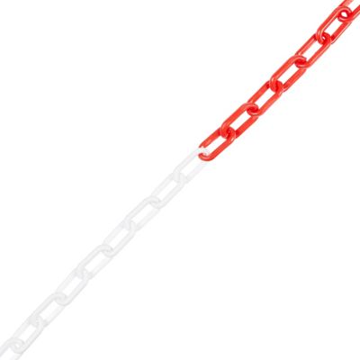 Chaîne de signalisation rouge et blanche ø6 mm x 10 m