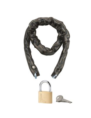 Chaine gainée à clé PVC Loops, vélo, barrières, diamètre 4mm, 0.6m, cadenas 40mm, 2 clés - THIRARD