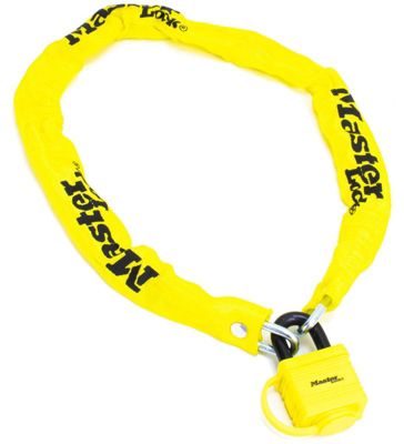 Chaine velo anti vol acier lamine cadenas de securite longueur 90 cm Couleur - Jaune