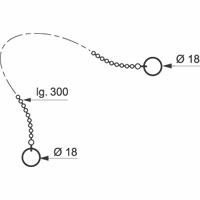 Bouchon de vidage Ø57 mm + chaînette 300 mm Wirquin