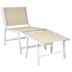 Chaise avec repose-pied Beige MARCEDDI