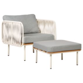 Chaise avec repose-pied Gris SENISE