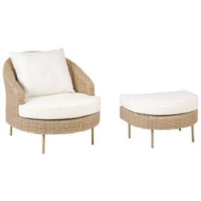 Chaise avec repose-pied Naturel ARCILLE