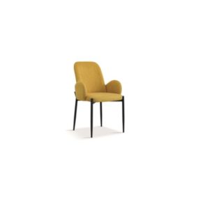 Chaise BALBOA Tissu Jaune, dimension H88 x L60 x P57, idéal pour votre cuisine ou salle à manger