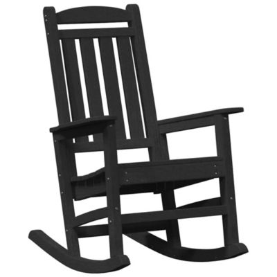 Chaise à bascule de jardin Noir HDPE vidaXL