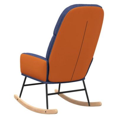 Chaise à bascule - VIDAXL - Bleu - Tissu - Similicuir - Design contemporain