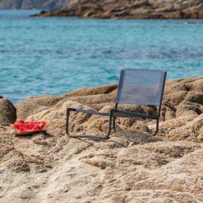Chaise basse nomade Lafuma CB II acier et polyester bleu ocean