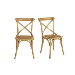 Chaise bistrot en rotin (lot de 2) - ESTAMINET