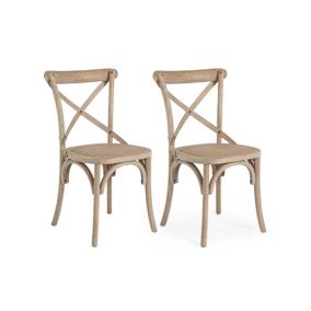 Chaise bistrot en rotin (lot de 2) - ESTAMINET