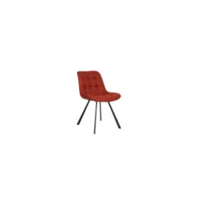 Chaise collection PALMA Tissus Rouge, dimension L51xH80xP61 cm, idéal pour votre cuisine ou salle à manger