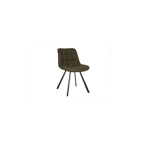 Chaise collection PALMA Tissus Vert, dimension L51xH80xP61 cm, idéal pour votre cuisine ou salle à manger