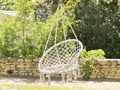 Chaise détente macramé Plumaya Beige - Hespéride