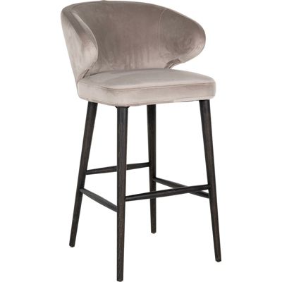 Chaise de bar Indigo 62 x 62 x 106 cm Taupe et pieds noirs et or