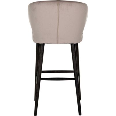Chaise de bar Indigo 62 x 62 x 106 cm Taupe et pieds noirs et or