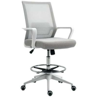 Chaise de bureau assise haute réglable pivotante 360 degrés maille respirante