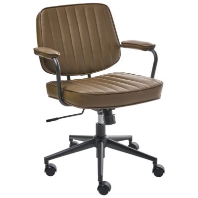 Chaise de bureau BERNE Cuir PU Marron