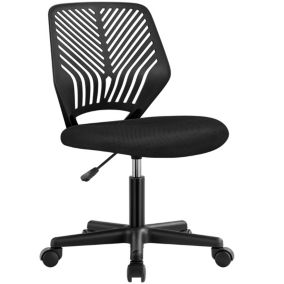 Chaise de Bureau Chaise d'Ordinateur avec Roues Pivotantes pour Chambre Studio Noir Yaheetch