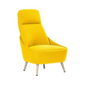 Chaise de bureau Dcelli, Chaise d'attente de bureau, Chaise d'attente ergonomique, 77x65h100 cm, Jaune