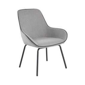 Chaise de bureau Dglionn, Chaises de salle d'attente de bureau, Chaise de salle d'attente ergonomique, 66x59h90 cm, Gris