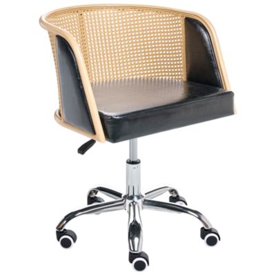 Chaise de bureau ELKHART Cuir PU Noir