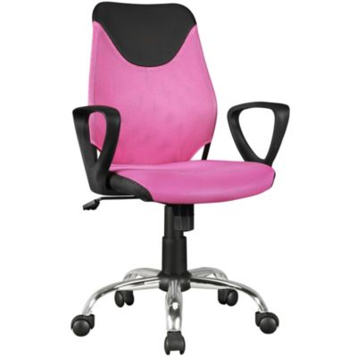Chaise de bureau enfant Chaise pivotante Tissu Fauteuil Ergonomique FineBuy