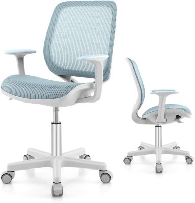 Chaise de Bureau Enfant Chaise étude avec Dossier Ergonomique et Siège Hauteur Réglable Capacité de Charge Max 150 Kg Bleu