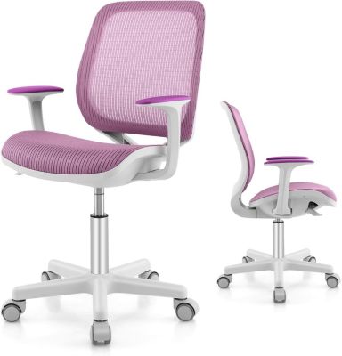 Chaise de Bureau Enfant Chaise étude avec Dossier Ergonomique et Siège Hauteur Réglable Violet