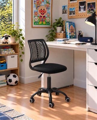 Chaise de bureau enfant SAWI noir intégral