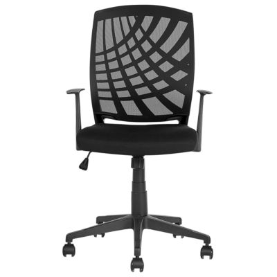 Chaise de bureau  entissu noir BONNY