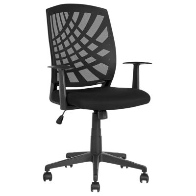 Chaise de bureau  entissu noir BONNY