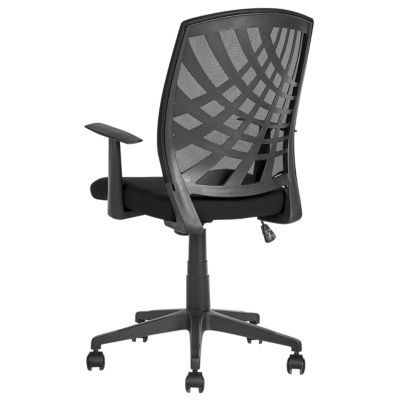 Chaise de bureau  entissu noir BONNY