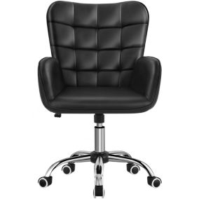 Chaise de Bureau Ergonomique Hauteur Réglable Fauteuil de Bureau en Similicuir Yaheetech