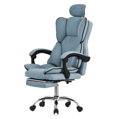 Fauteuil de bureau Vinsetto Fauteuil de bureau direction massant chauffant hauteur réglable dossier inclinable tissu aspect lin marron