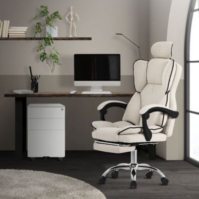 Chaise de Bureau Ergonomique cuir véritable italien Noir Chicago