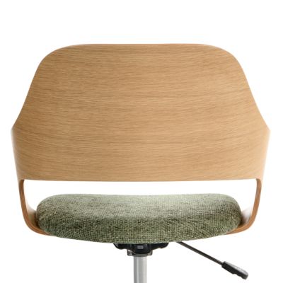 Chaise de bureau NOVATO Lin synthétique Vert