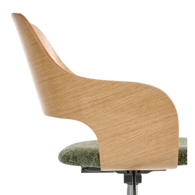 Chaise de bureau NOVATO Lin synthétique Vert