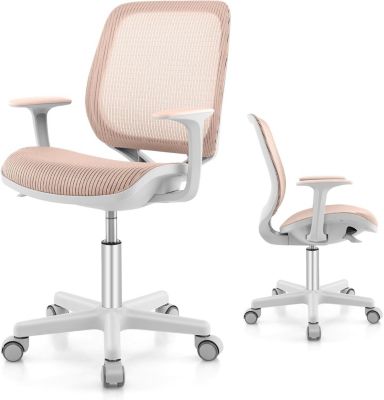 Chaise de Bureau pour Enfant Chaise Etude avec Dossier Ergonomique et Siege Hauteur Reglable Capacite de Charge Max 150 Kg Rose
