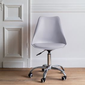 Chaise de bureau réglable en hauteur grise ANNE - HAPPY GARDEN