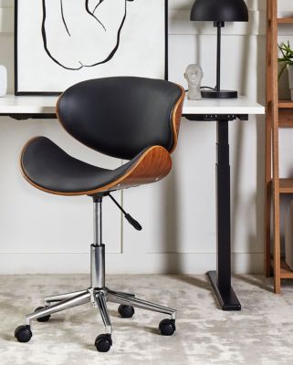 Chaise de bureau ROTTERDAM Cuir PU Noir