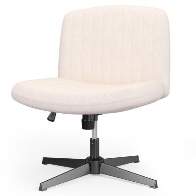 Chaise de Bureau sans Accoudoirs, Chaise Bureau avec Large Assise, Chaise de Maquillage, Rattantree