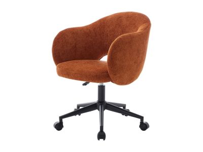 Chaise de bureau - Tissu texturé - Terracotta - ACACILIO