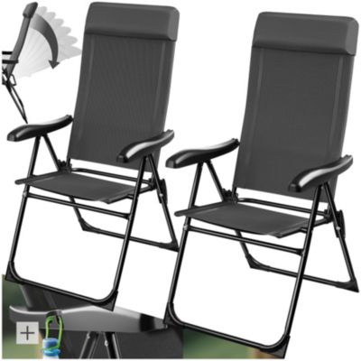 Chaise de camping pliable en aluminium avec appui-tête et dossier réglable